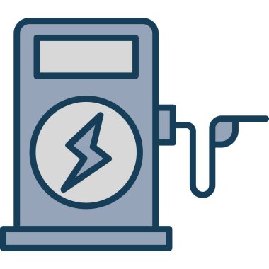 elektrik pil renkli vektör simgesi