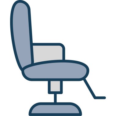 Ofis koltuğu ikonu. Düz renk tasarımı. vektör illüstrasyonu.