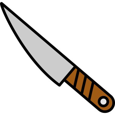 Mutfak bıçak simgesi, karikatür tarzı