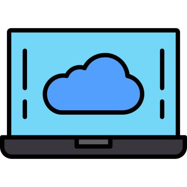 bilgisayar dizüstü simgesi, vektör illüstrasyonu