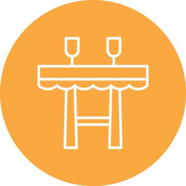 Restoran. Web simgesi basit illüstrasyon