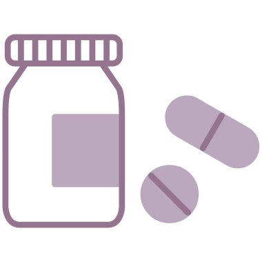 ilaç ve sağlık renkli vektör simgeleri.