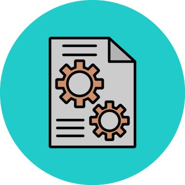 Belge. Web simgesi basit illüstrasyon