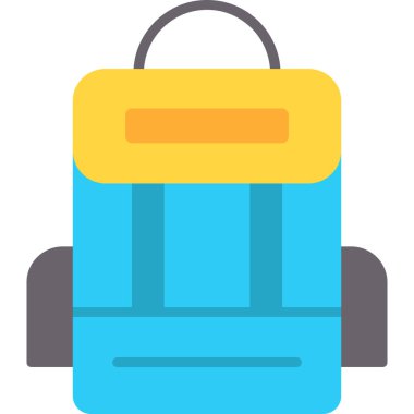 sırt çantası simgesi vektör illüstrasyonu