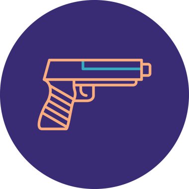 Silah silah ikonunun vektör illüstrasyonu