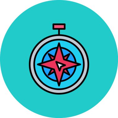 pusula vektör simgesi modern basit vektör çizimi