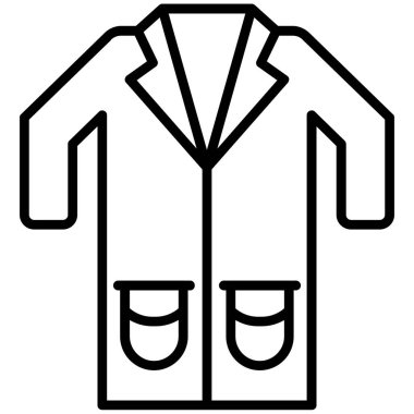 moda ceketi simgesi, vektör illüstrasyonu