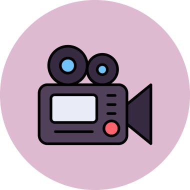 Kamera. Web simgesi basit illüstrasyon