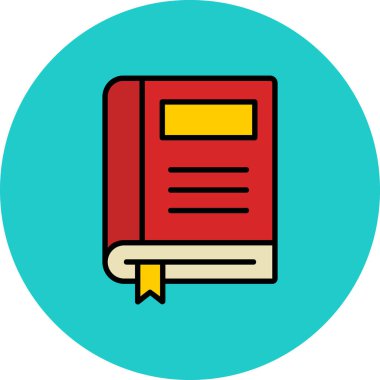 Kitap. Web simgesi vektör illüstrasyonu