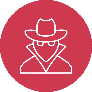 Moda stili izole edilmiş arkaplanda casus simgesi