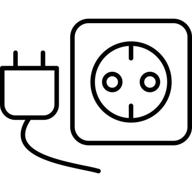 elektrik dolgu simgesi, vektör illüstrasyonu