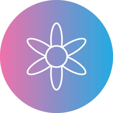 beautiful flower vector line icon