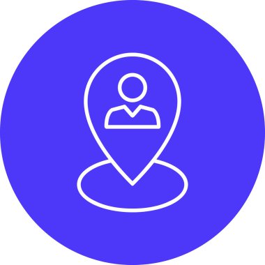 konum simgesi, vektör çizimi