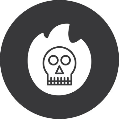 kafatası simgesi, vektör illüstrasyonu