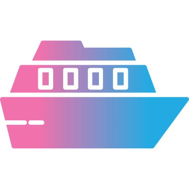 Gemi simgesi vektör illüstrasyonu