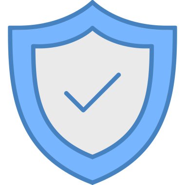 Kalkan. Web simgesi basit illüstrasyon