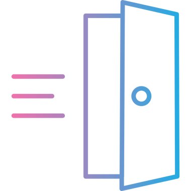 Kapı. Web simgesi basit illüstrasyon