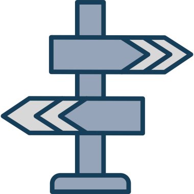 özet biçiminde yön ok simgesi