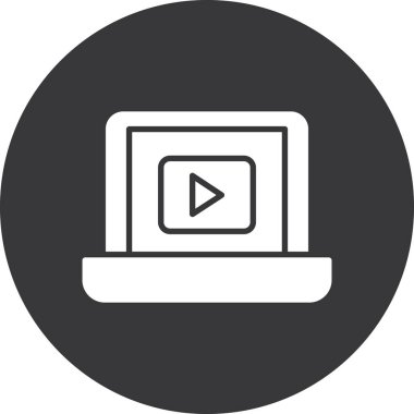 Beyaz üzerinde oynat düğmesi