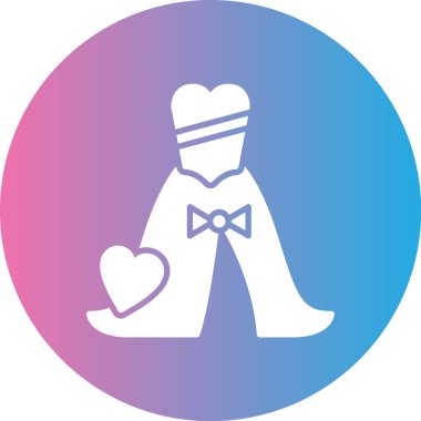 Evlilik yüzükleri. Web simgesi basit illüstrasyon