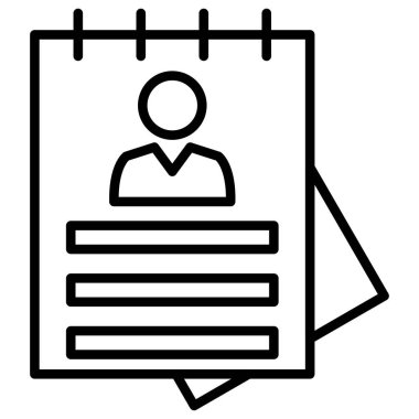 belge dosya simgesi ana hatları vektörü. iş belgesi. belge görevi