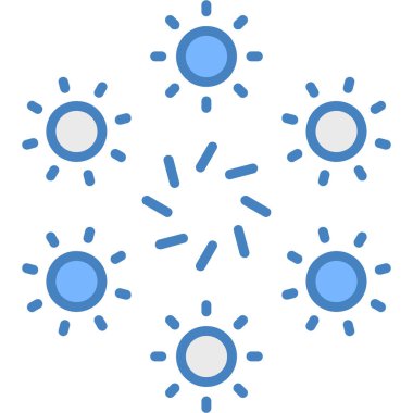 Yılbaşı dekorasyon simgesi, vektör illüstrasyonu basit tasarım