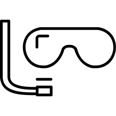 Dalış maskesi vektör illüstrasyonu