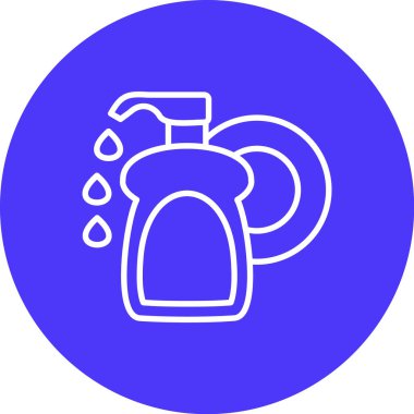 Su. Web simgesi basit illüstrasyon