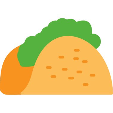 Meksika yemekleri, Meksika taco ikonu vektör çizimi