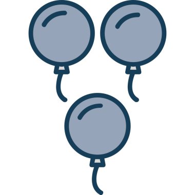 Balonlar. Web simgesi basit illüstrasyon