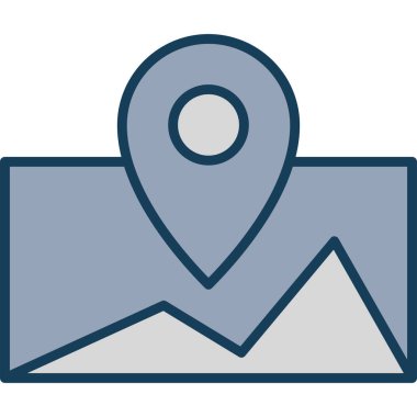 Harita konumu vektör simgesi