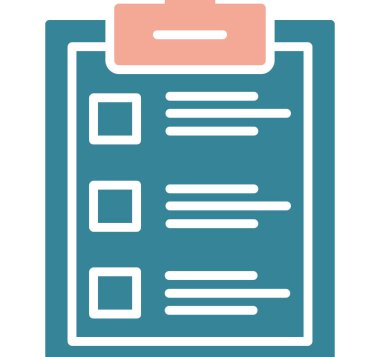 Kontrol listesi. Web simgesi vektör illüstrasyonu