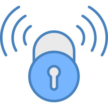 wifi kilit simgesi vektör illüstrasyonu