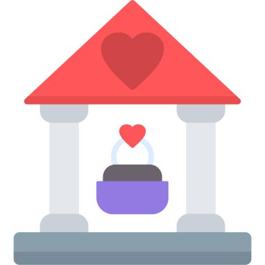 Nikah yüzüğü vektörü simgesi