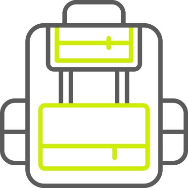 Bavul. Web simgesi basit illüstrasyon