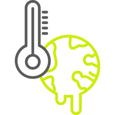 Moda biçimi izole edilmiş arkaplanda termometre simgesi