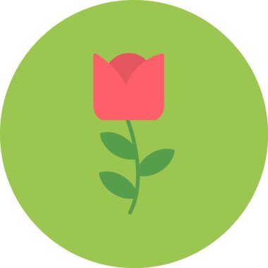 Düz biçimli gül çiçeği simgesi