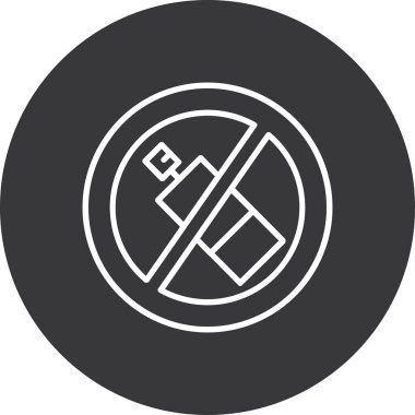 vektör sigara Simgesi illüstrasyonu