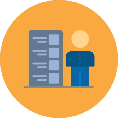 Sunucu. Web simgesi basit illüstrasyon