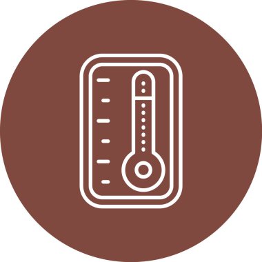 Termometre simgesi. Vektör illüstrasyonu