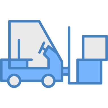 dağıtım kamyonu simgesi, vektör illüstrasyonu