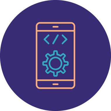 mobil ayar simgesi, vektör illüstrasyonu