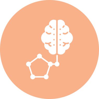 beyin ikonu vektör illüstrasyonu