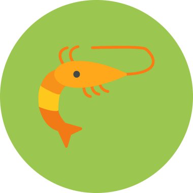 Bir balık simgesinin vektör düz çizimi.