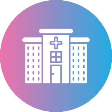 Hastane web simgesi basit illüstrasyon