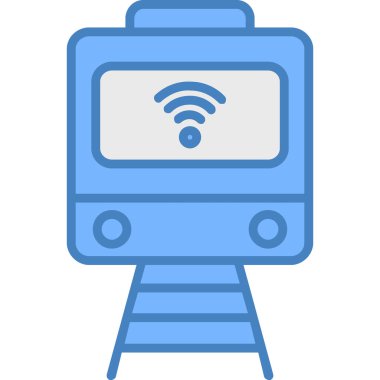 Kablosuz. Web simgesi basit illüstrasyon