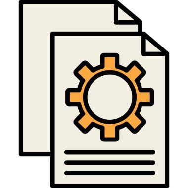 belge dosya simgesi. özet dosya vektör illüstrasyonu. renk düz tasarımı