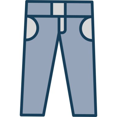 Kot pantolon. Web simgesi basit illüstrasyon