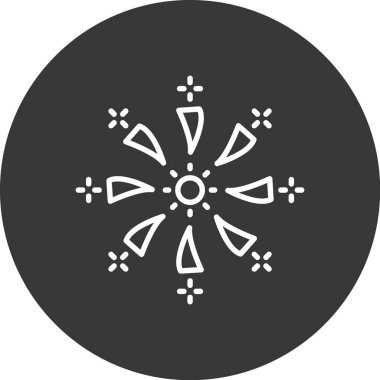 kar Tanesi simgesi vektör çizimi