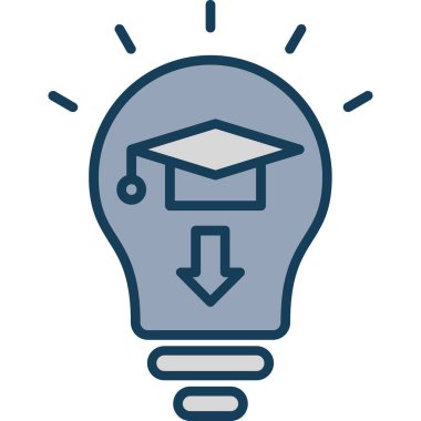 ampul eğitimi eğitim simgesi - özet biçimi